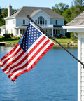 Flag Pole Kit With 3x5 USA Flag 6Ft Heavy Duty Steel Tangle Free Flagpole For Outdoor Home Display With Aluminum Bracket Easy Install