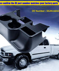 Dodge Ram Center Console Cup Holder Replacement Fit For 2003-2012 Ram 1500 2500 3500 Easy Install Durable Cup Slot Upgrade Replaces SS281AZAA