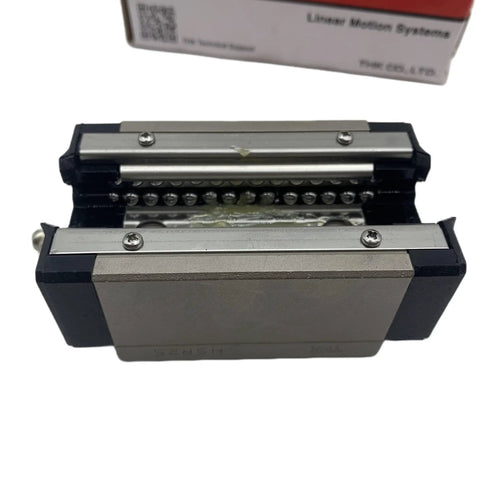 High Precision Linear Guide Rail and Block Set for CNC Machines and 3D Printers HSR25R HSR25R1SS HSR25R1UU HSV15R GK Carriage with Four Row Ball Bearings Endplates for Smooth Motion Control and Accurate Positioning. close-up of HSR25R block with balls