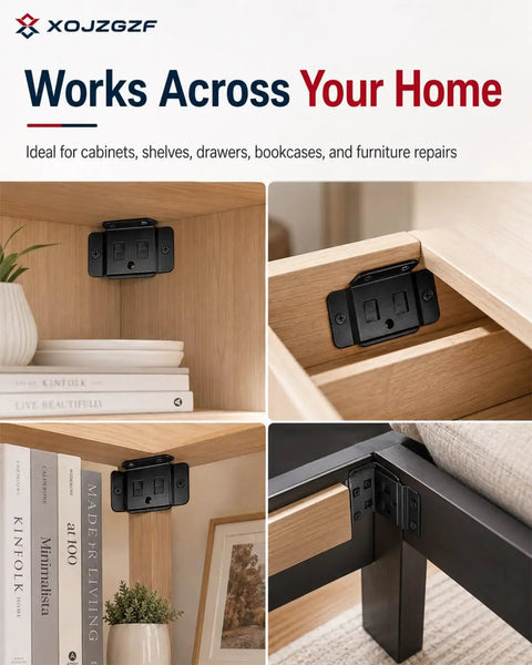 Beefy Heavy Duty Stainless Steel Corner Brackets With Screws for L Shape Furniture Joints and Floating Wall Shelves usage examples