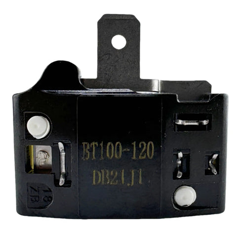 Close-up of 4.7 Ohm 1 Pin PTC Start Relay with Refrigerator Overload Protector