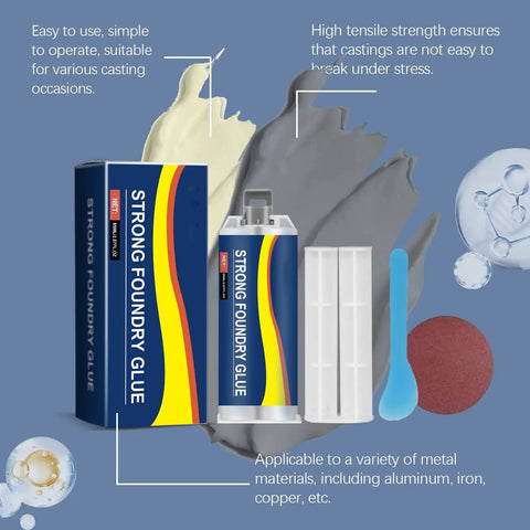 Industrial Strength Metal Bonding Epoxy Glue For Metal And Plastic Repairs, High Temperature Resistant Casting Adhesive packaging with accessories