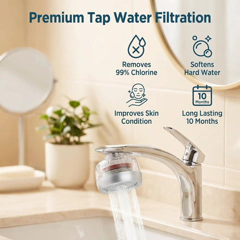 Bathroom Sink Faucet Water Filter System That Cuts 99 Percent Chlorine And Heavy Metals Softens Hard Water Kitchen Purifier