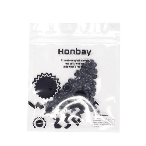 Heavy Duty M3x5 PC Mounting Screws For Case Assembly And Motherboard Secure Fastening With Phillips Round Head and Pad in sleek black zinc finish in packaging.