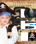 Twenty Piece Pirate Party Favors Telescopes For Kids And Toddlers Five Point Five Inch Retractable Toy Telescopes For Pretend Play Kid Friendly Party Supplies For Birthdays Halloween Treasure Hunt Fun, black plastic