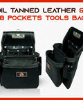 Heavy Duty Tool Belt For Men With 28 Pocket Carpenter And Framing Rig 4mm Thick Genuine Leather Brass Buckle And Rivets