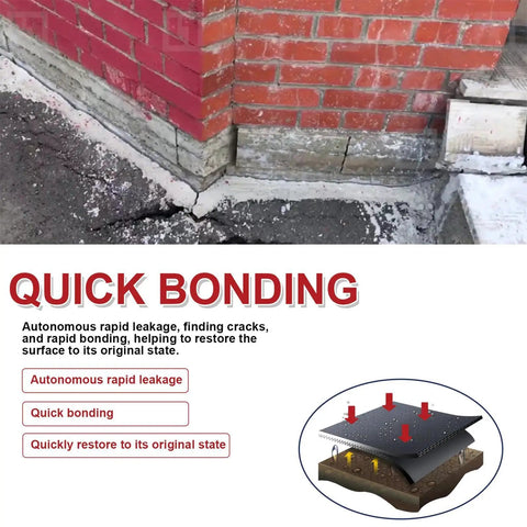Demonstration of waterproof roof sealant application on cracks for quick bonding and leak repair