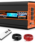 Heavy Duty 2500 Watt Pure Sine Wave Power Inverter 12V DC To 110V 120V AC Converter For RV Car Off Grid Solar System with Type C ports