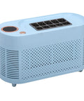 Portable Mini Ice Maker Countertop Chill Factory 10 clear ice cubes in 15 minutes, compact blue ABS appliance, perfect for small spaces.