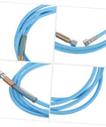 Blue High Temperature Steam Hose Replacement Tube for Steam Irons, heavy duty, showing reinforced braid and metal connectors