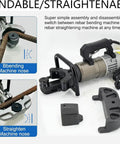 MXJCKSOQ Electric Hydraulic Rebar Bender Tool 1800W Handheld Machine with bending and straightening nose attachment.