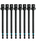 Impact Driver Socket Adapter Three Eighths Inch By Two Inches With Retention Ball For Secure Fit S2 Steel Construction Bulk Pack