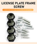 4 Piece Patriotic American Flag License Plate Bolt Kit With Hex Nuts Anti Rust Theft Resistant Frame Fasteners Universal