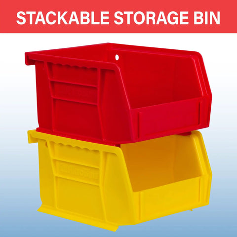 Hella Tough Stackable Plastic Storage Bins 5 X 4 X 3 Inch Green 24 Pack Heavy Duty Small Parts Organizer Box For Garage Workshop Classroom Cabinet And Home Organization
