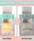 Comparison of Holographic Mylar Bags With Clear Window And Odor Proof Seal Pouches For Food Storage And Snacking, 4.3x7.5in