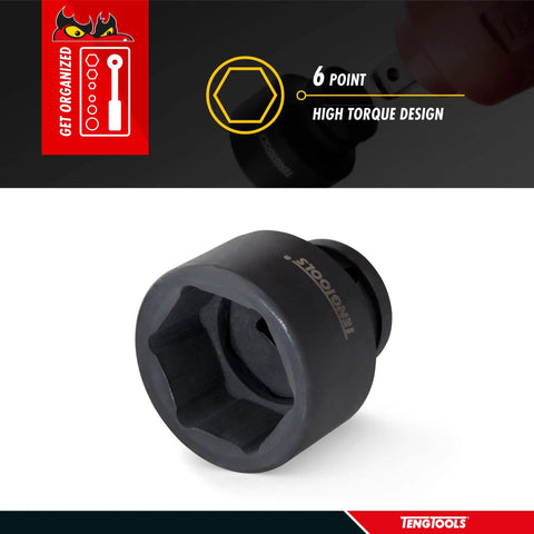 90mm 1 Inch Drive 6 Point Metric Shallow Chrome Molybdenum Impact Socket For Mechanics with high torque design
