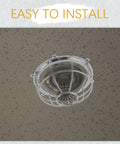Built Like A Truck Fire Sprinkler Guard Screw Type Cage Cover Replacement For Upright Pendant And Horizontal Heads Knockout Impact Protector For Busy Home Office Or Hotel Basement, easy to install silver steel cage.