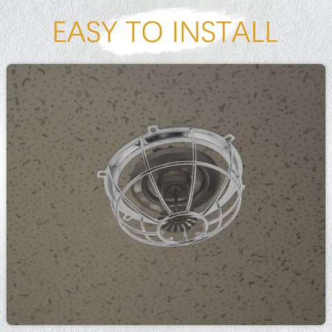 Built Like A Truck Fire Sprinkler Guard Screw Type Cage Cover Replacement For Upright Pendant And Horizontal Heads Knockout Impact Protector For Busy Home Office Or Hotel Basement, easy to install silver steel cage.