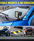 Off Road LED Pod Mount Bracket Kit 4 Pack With Adjustable Clamps For Front A Pillar Hood Mounts Universal Fit For Most LED Pods