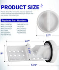 Washer Drain Pump Filter Replacement For GE Washing Machines dimensions and part numbers WH23X10029 WH23X10027