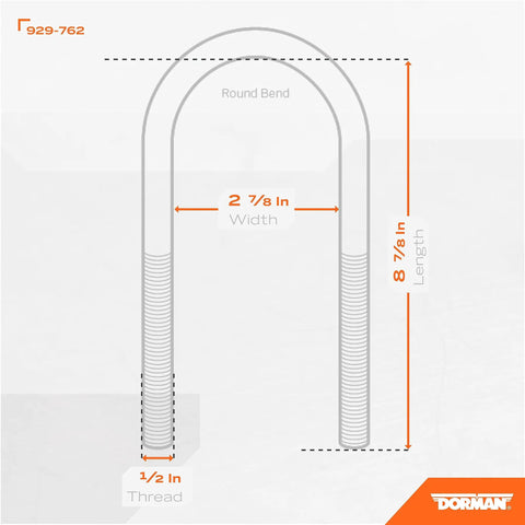 Rear Leaf Spring Axle U Bolt Kit For Ford Mazda Mercury Vehicles showing dimensions for replacement hardware