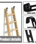 Top Shelf 4 Pack Bunk Bed Ladder Hook Brackets Crafted From Heavy Pvc Coated Stainless Steel Angled J Clips For Rv Replacement Hardware Parts Built Tough As Nails Guaranteed on a wooden ladder