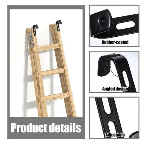 Top Shelf 4 Pack Bunk Bed Ladder Hook Brackets Crafted From Heavy Pvc Coated Stainless Steel Angled J Clips For Rv Replacement Hardware Parts Built Tough As Nails Guaranteed on a wooden ladder