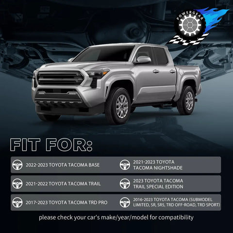 Get Your Ride Smooth Again With This High Quality 2Pcs Front Lower Control Arm And Ball Joint Kit For Toyota Tacoma Base Nightshade Trail Models From 2021 To 2023 Upgrade Your Steering Response Today fitment graphic for silver Toyota Tacoma truck