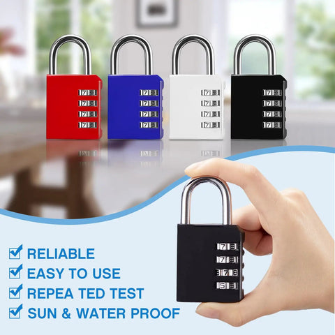 10 Pack Resettable 4 Digit Combination Lock Padlocks Waterproof Locker Locks Small Outdoor Tough As Nails Dope Combo Locks Multicolored