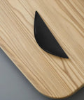 Single black semicircle push pull handle on wooden surface. Six Pack Black Semicircle Push Pull Handles With Self Adhesive Edge Tabs For Cabinets Drawers Wardrobes And Furniture Easy Peel And Stick Finger Pulls For Instant Kitchen And Home Makeover