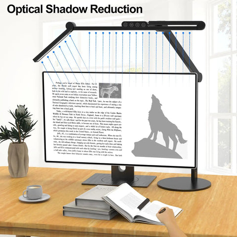 Architect Desk Lamp With Lit Atmosphere Lighting And Rotatable Swing Arm 24W Adjustable LED Desk Light For Home Office