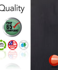 Embossed Wide Rib Waterproof Vinyl Floor Runner With Non Slip Backing Heavy Duty Protector Mat Prop 65 compliant badges