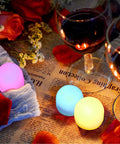 Color Changing Mini LED Night Light 7 Color Rainbow Mood Lighting Cordless Battery Powered Pack Of 12 in a romantic setting.