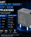 6 Pack 12V 35A 4 Pin Automotive Relay Replacement For Dodge Jeep Chrysler Ram Vehicles 68083380AA Ready To Drop In And Power Up Electrical Systems Today, gray 4-pin relay