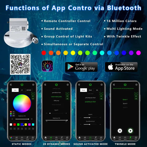 Super Cool Fiber Optic Sensory Lights For Autism Sensory Rooms And Kids With Rgbw Twinkle Music Response Bluetooth App Control