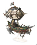 Flying Pirates Airship Miniature For DND And 5E RPGs Unpainted And Unassembled Over 10 Inches Tall With Optional Props Tabletop Piece