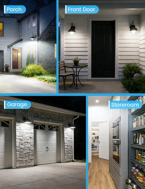 3 Pack Motion Sensor LED Bulbs A19 E26 13W 100W Equivalent Dusk To Dawn Light 5000K Daylight Infrared PIR Sensor on porch, garage, front door, storeroom