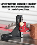 Table Saw Height Gauge And Router Depth Gauge Set With Scriber Marking Tool for Quick Pro Level Blade And Bit Settings, Imperial Measurements