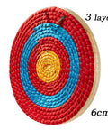 Traditional 3-Layer Straw Archery Target Hand Made For Outdoor Practice, 20 Inch Solid Core With 2.3 Inch Thickness, Lightweight 6.2 Lb Target