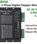 DM556 Driver for DC 20-50V 2-Phase Stepper Motor, 5.6A, suitable for 42mm/57mm/86mm flange motors.