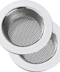 Stainless Steel Kitchen Sink Strainer Set 4.5 Inch Wide Rim Drain Strainers Heavy Duty Rust Resistant 2 Pack Dishwasher Safe Fits Most Sinks