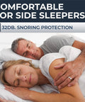 Couple sleeping with Wax Ear Plugs For Sleeping And Swimming, Silicone Moldable Ear Plugs For Noise Canceling, 32 Decibels