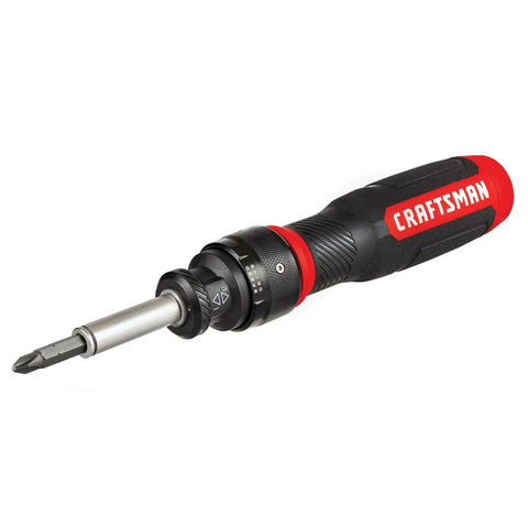 SpeedDrive Ratcheting Screwdriver That Drives Screws 2X Faster With In Handle Bit Storage, 2 Inch Double Ended Bits Included, Craftsman