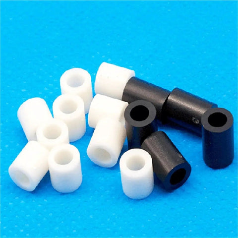 All Purpose Nylon Spacers Kit 600-800 Pcs M3 M4 10 Sizes Non-Threaded Hollow Standoffs No Nonsense Electrical Insulation And Vibration Dampening White ABS Nylon Plastic Assortment Box Set, mixed white and black spacers