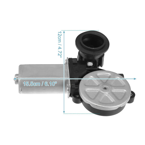 Heavy Duty Plug And Play Front Left Power Window Lift Motor For Toyota Highlander Straight Swap Replacement Assembly Oem Look 8572032150 Black Auto Gear side view with measurements.