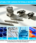 Dual Function PVC Pipe Threader Kit For One Half Inch Three Quarter Inch And One Inch Pipes Internal And External Threading Tool Alloy Steel Construction Electric Drill Compatible For Home Plumbing Repairs DIY Ready components showing threading dies and rods.