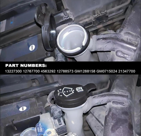 No Fuss Easy Install Windshield Washer Fluid Reservoir Cap Replacement for Buick Enclave, GMC Acadia, and Cadillac Models installed