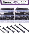 DIY Ready Black Hex Drive Socket Cap Bolts Kit With Barrel Nuts And Hex Key 120Pcs M6 Assortment box and components