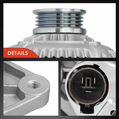 Detail close-up of Isuzu Trooper Alternator Replacement For 1992 1993 1994 1995, 12V 60A/75A, 4-Groove Pulley Clockwise Rotation