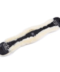 Contoured Dressage Girth For Horses With Real Sheepskin Padding 65cm Anthracite Black Natural Handmade Girth With Durable Quilted Fabric